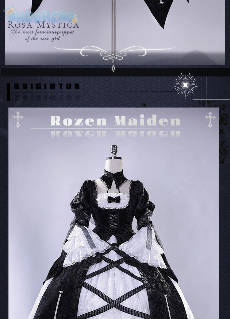 Anime Roses Maiden Cosplay Sui gin tou Mercury Lamp Costume Dark Gothic Lolita Dress High Quality Halloween Uniform Accessories