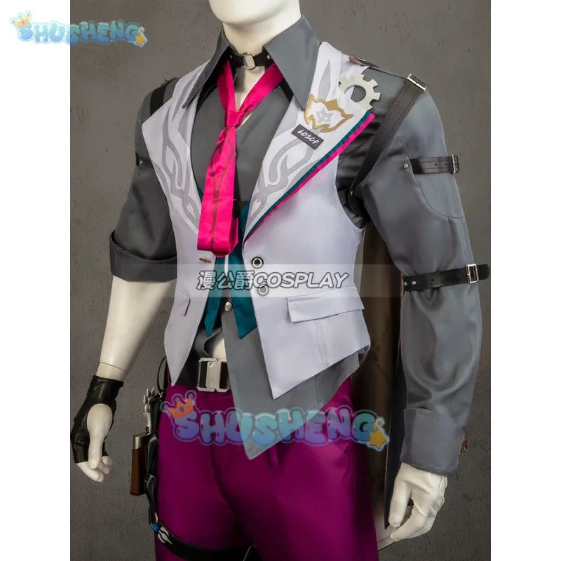 Gallagher Cosplay Game Honkai: Star Rail Costume Fashion Handsome Uniform Suit Halloween Carnival Party Outfit Men XS-3XL