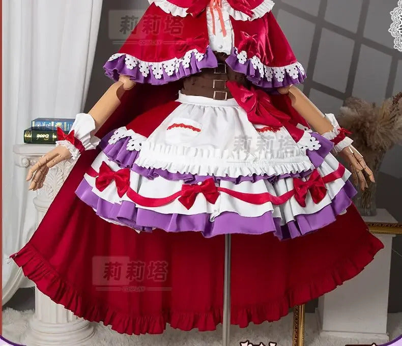 Manaka Laala cosplay 10th Anniversary Christmas red lolita dress Anime Pripara costume party gift girl accessories sweet new set