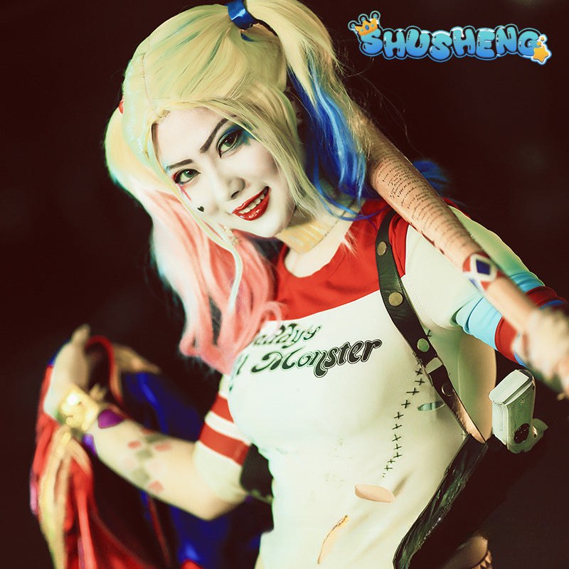 Harley Quinn Cosplay Costumes Suicide Squad Squad Jacket Pants Sets Halloween Anime Costume