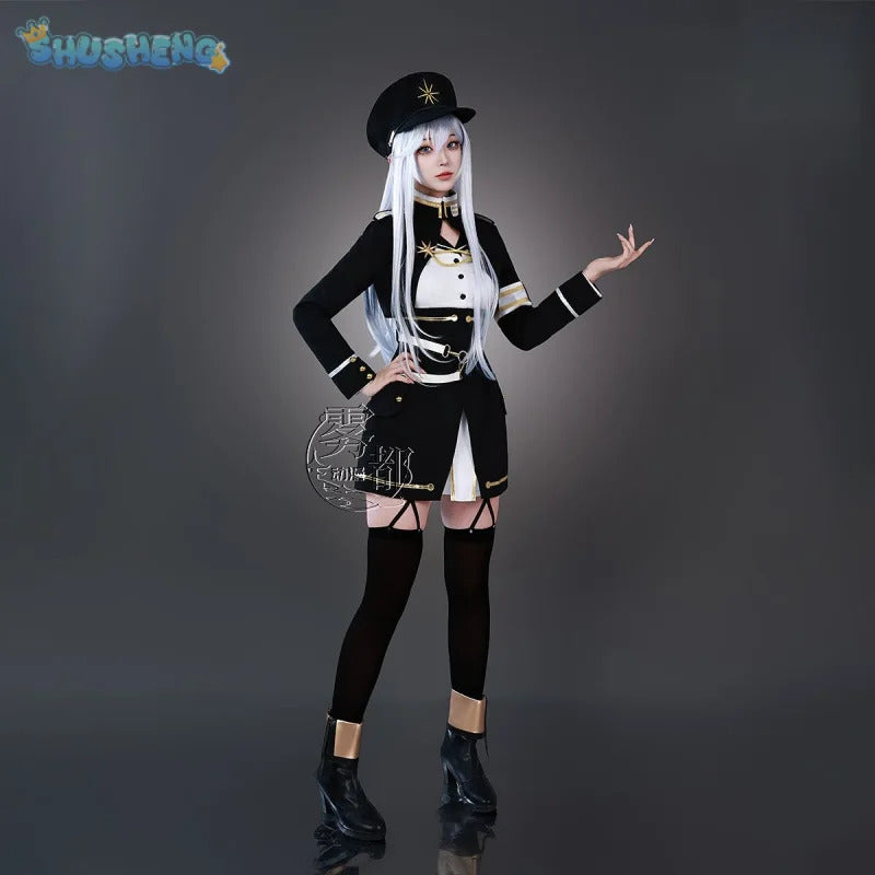 Shusheng-R Vladilena · Milize Anime 86- Eighty Six Cosplay Costume Wig shoes Hat Socks Belt Halloween Women Fashion Sweet New Uniform Set