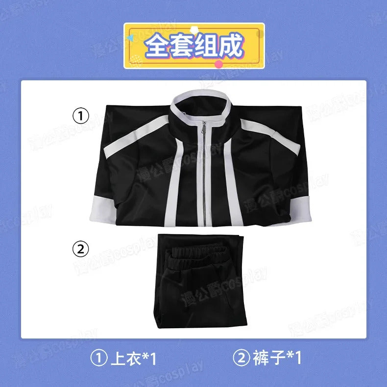 Anime Tougen Anki Shiki Ichinose Cosplay Costume Rasetsu Uniform Black White Coat Jin Kougasaki Rasetsu Academy for Women Men