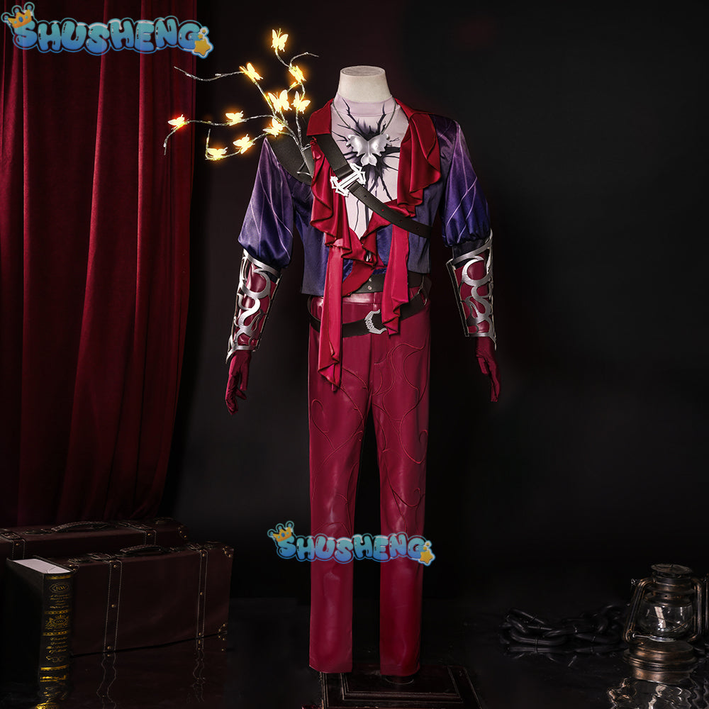 Anime Game Identity V Naib Subedar Mercenary Man In Red Cosplay Costumes Halloween Uniforms Work Clothes Party Pants