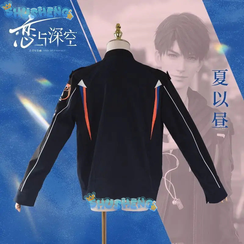 Game:Love And Deepspace Cosplay Caleb Childhood Friend Cos Costume Jacket Daywear Metal Square Necklace