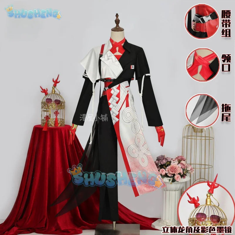 Arknights Nian Cosplay Costume Thunderbolt Director Uniform Halloween Carnival Party Christmas Play Role Clothes Clothing