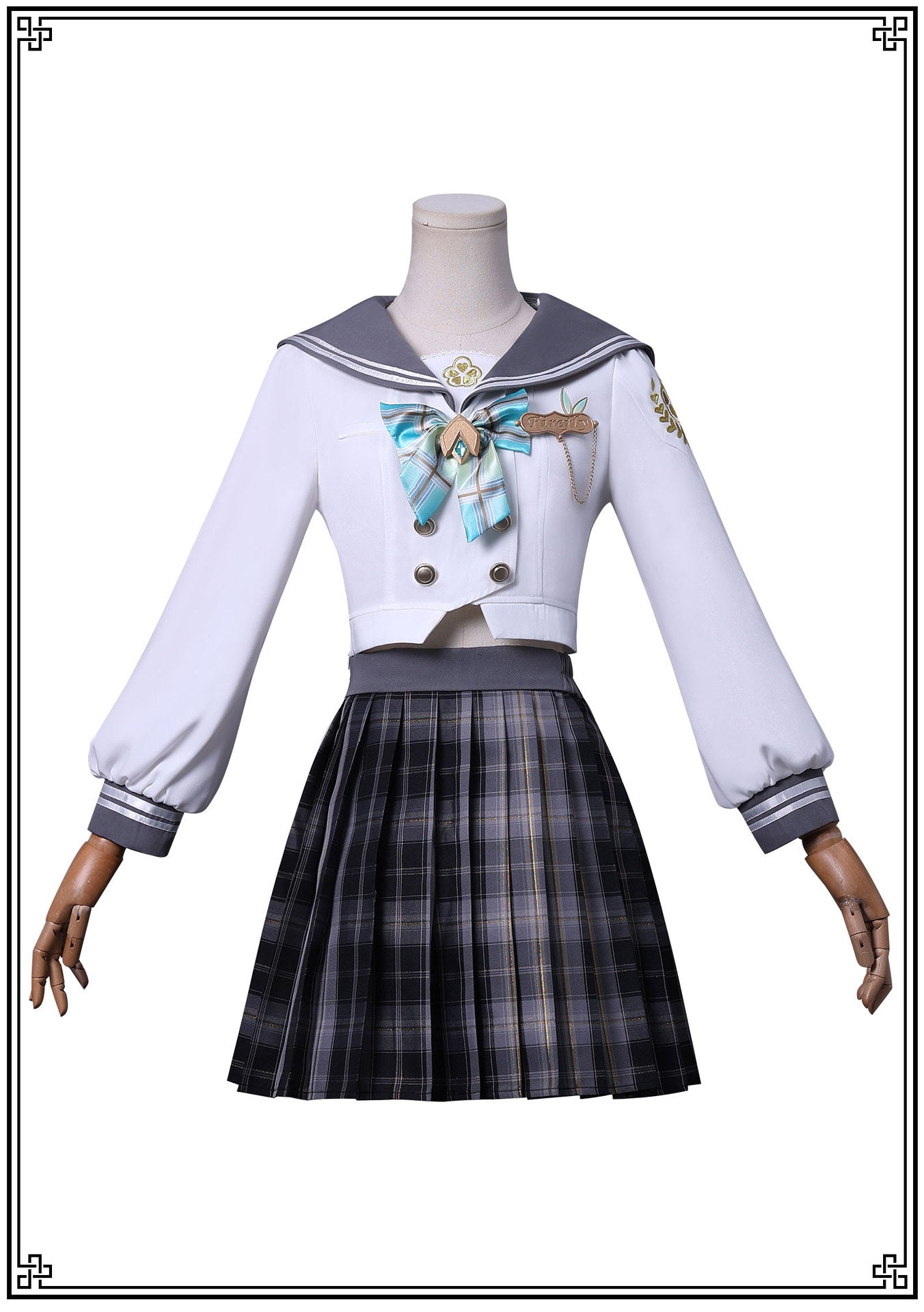 Anime Game Honkai Star Rail Fireflies Spring Missive Cosplay Clothing Full Set Costume Outfits For Woman JK Dress Cosplay Party
