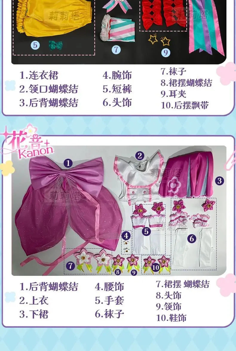 Shusheng-N Anime Pripara Kanon Cosplay Costume Halloween Carnival Sweet Lolita Dress Wig Props Accessories Uniform Woman New Kanon Set