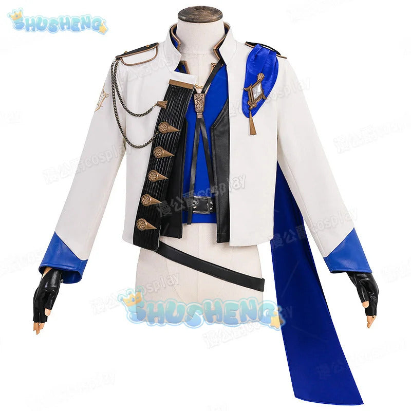 Final Fantasy XIV Lucian Prince's Attire Cosplay Costume Butler Prince's Jacket Uniform Halloween Carnival Party Clothing