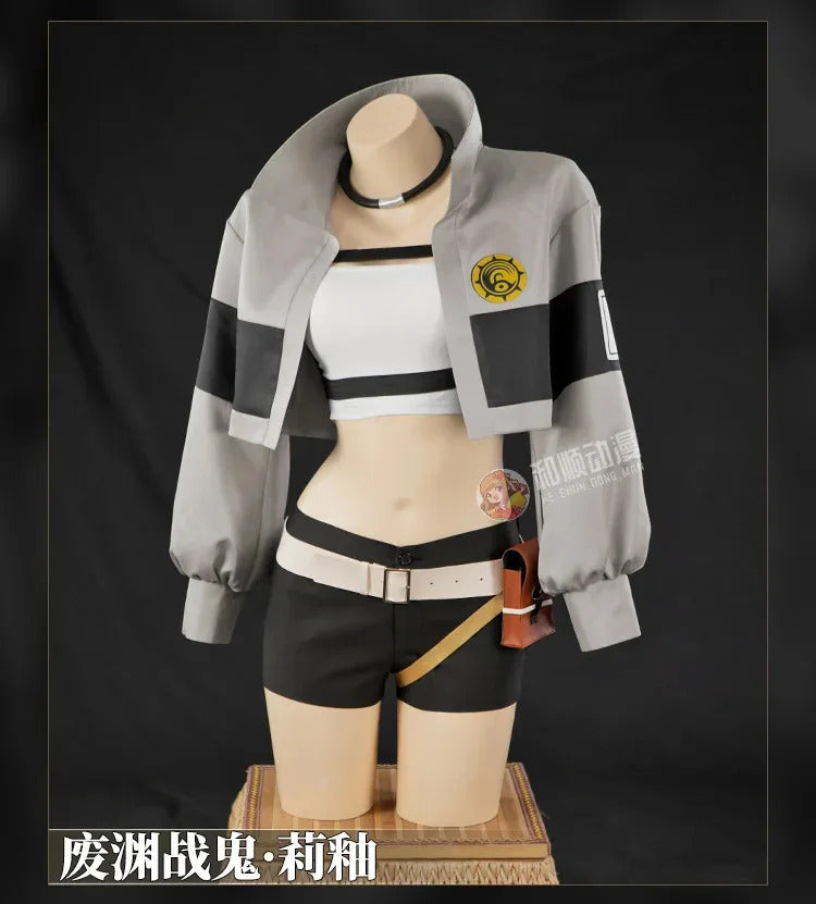 Anime GACHIAKUTA Giver Riou Cosplay Costume Coat pants belt props wig set Halloween party men's and women's casual New uniforms