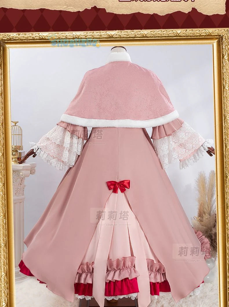 Victoric de Blois Cosplay costume Wig Anise Gosick Pink Dress Maid Lola Uniform Cloak hairpin Halloween Party Girls Women