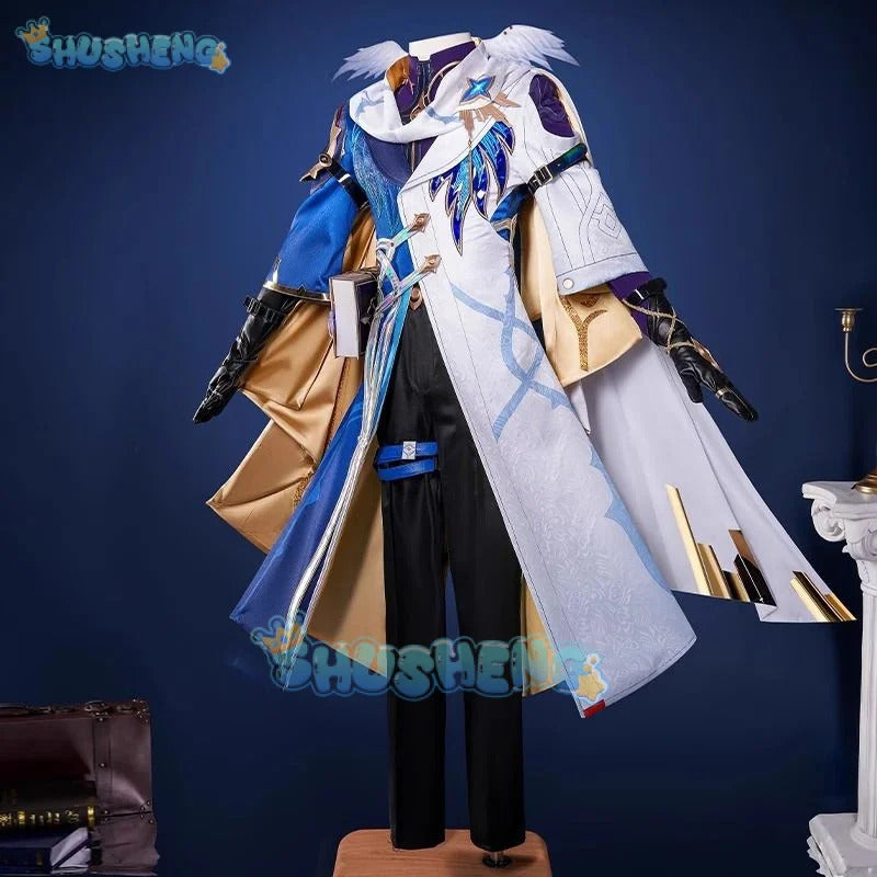 Shusheng Honkai Star Rail Sunday Cosplay Costume Uniform New Skins Earrings Book Props Halloween Party for Women Men Accessory