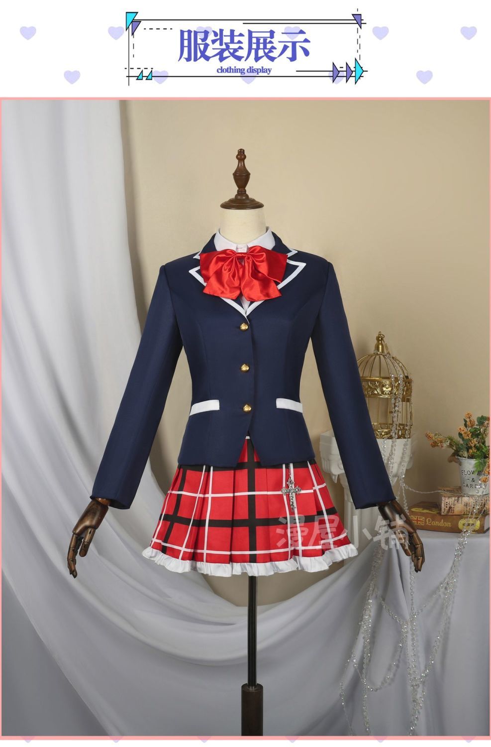 Anime Love Chunibyo Other Delusions Takanashi Rikka Dekomori Sanae Cosplay Costume Wig Adult Woman Skirts Uniform Suit Halloween