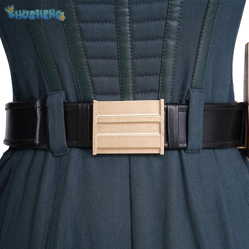Shusheng-R Black Widow Thunder Cos bolts Yelena Belova Cosplay White Widow Costume Women jumpsuit shoes belt gloves Halloween full set