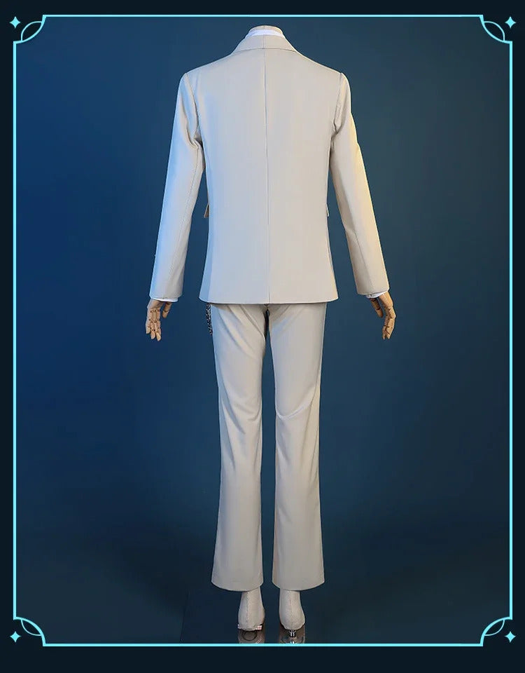 Shusheng-N Love and Deepspace Xavier Cosplay Costume Birthday Outfit Uniform Suit Brooch Halloween Party for Women Men Carnival Props