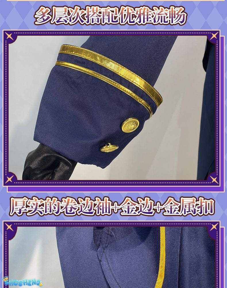 Game Identity V Mercenary Naib Subedar Cosplay Costume Fancy Blue Party Suit Halloween Carnival Uniforms Custom Made