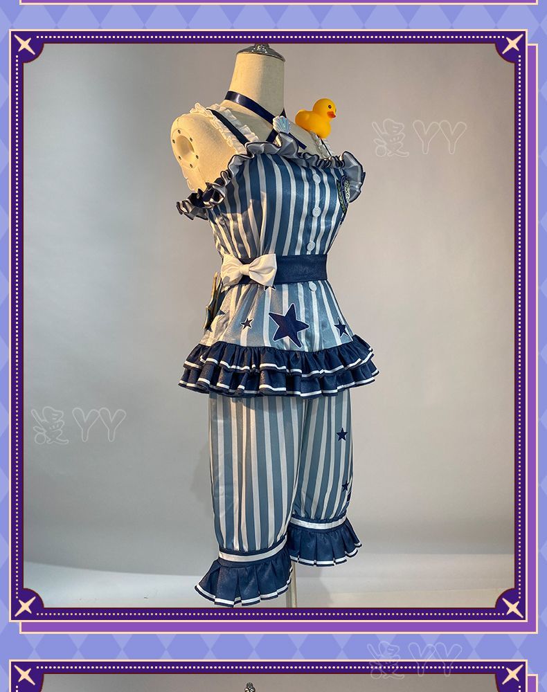 Game Identity V Tracy Reznik Mechanic Re-Swim Cosplay Costume Blue Stripe Swimsuit Glasses Hat Woman Sexy Lovely Carnival Lolita
