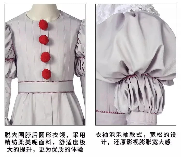 Movie Chapter Two Pennywise Cosplay Costumes Clown joker Halloween Mask Adult Kids Children Gift Home Clothes Super Cos Suits