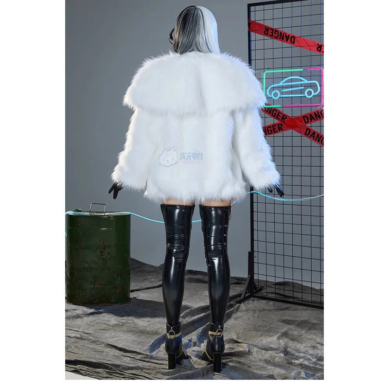 NIKKE:The Goddess of Victory Rosanna Cosplay Costume Halloween Carnival Fashion Coat Leather Pants Accessories Prop Woman Set
