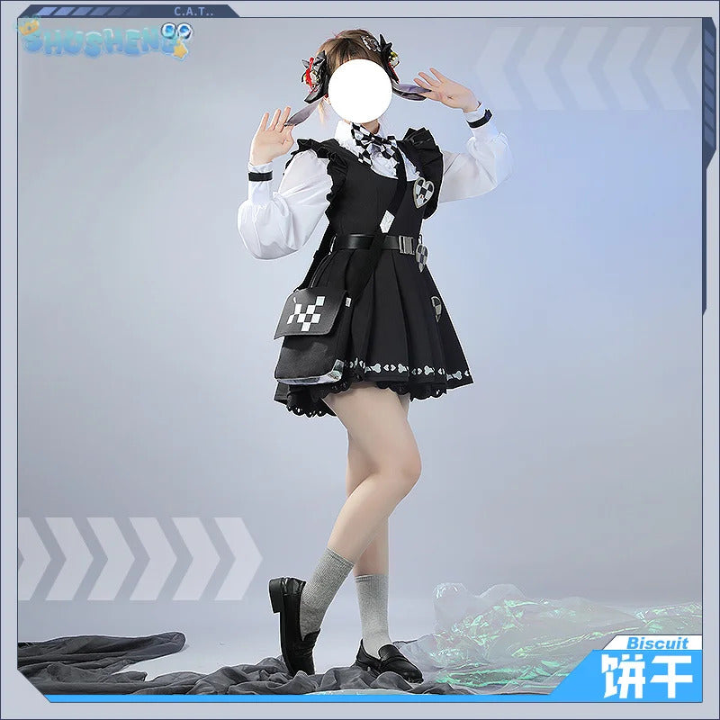 Shusheng-R NIKKE:The Goddess of Victory Cookie Cosplay Biscuit Costume Halloween Sweet Lolita Maid Dress Accessories Props Ladies Uniform