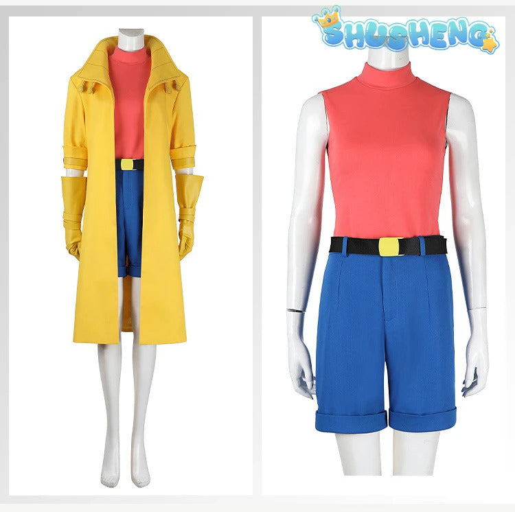 Super Villain Fantasia X 97 Cosplay Jubilee Cosplay Costume Disguise For Girls Women Adult Coat PantsHalloween Carnival Suit
