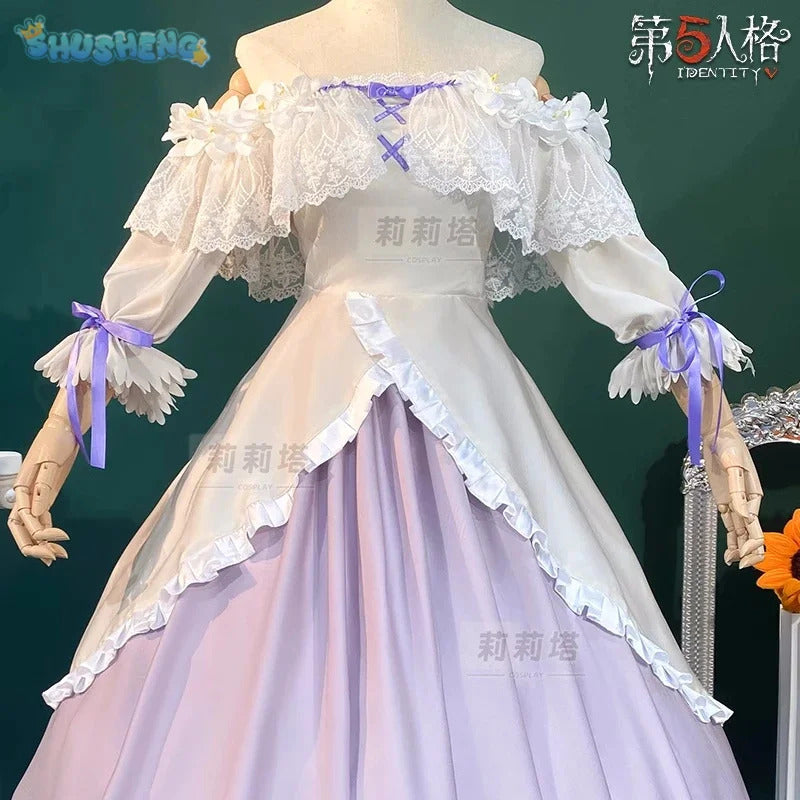 In stock Game Identity Ⅴ Vera Nair cospaly Perfumer Costume Sweet Lolita Princess Dress Hat Set Party Christmas Girl Uniform