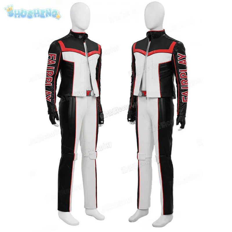 Movie Superhero Mister Terrific Cospaly Costume Adult Men's Woman Halloween Fantasy New Uniform Shoes Coat Pants Belt Glove Set
