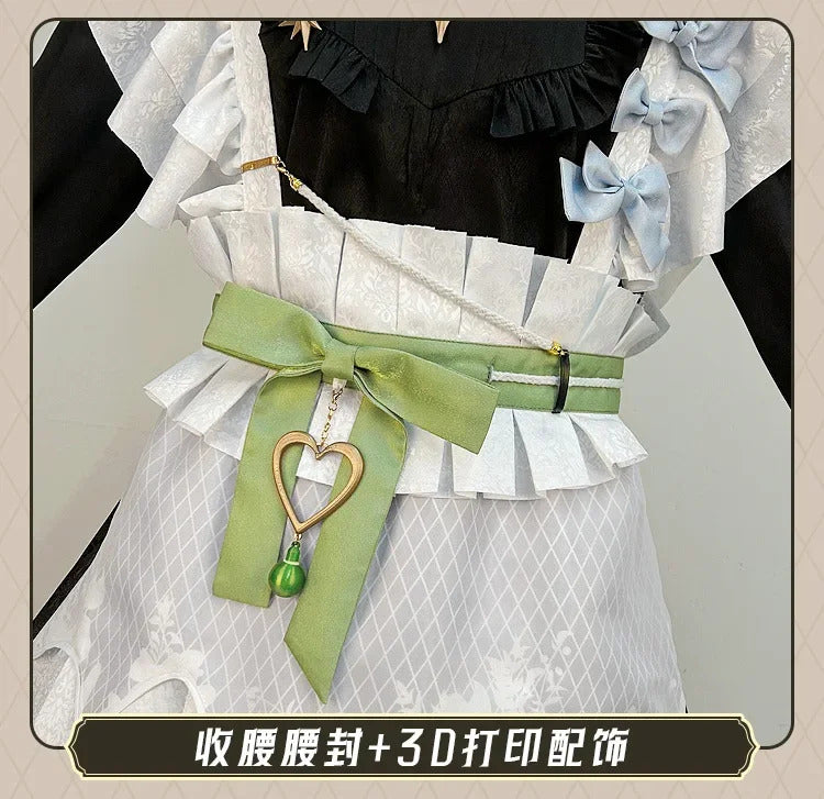 Nu: Carnival Olivine Cosplay Costume Sweet Maid Dress Halloween Carnival Lolita Uniform Accessories Prop Woman Man Olivine Set