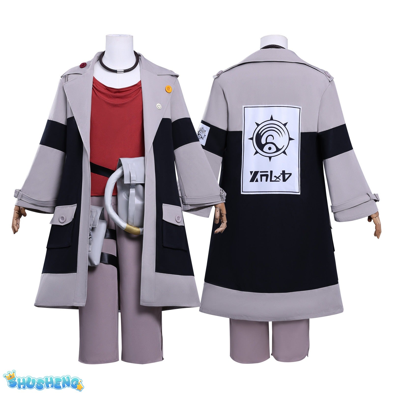 Anime Enjin GACHIAKUTA Cosplay Nji Costume Halloween Party Fashion Men Women Uniforms Jacket Pants Shirt Prop Wig New Set