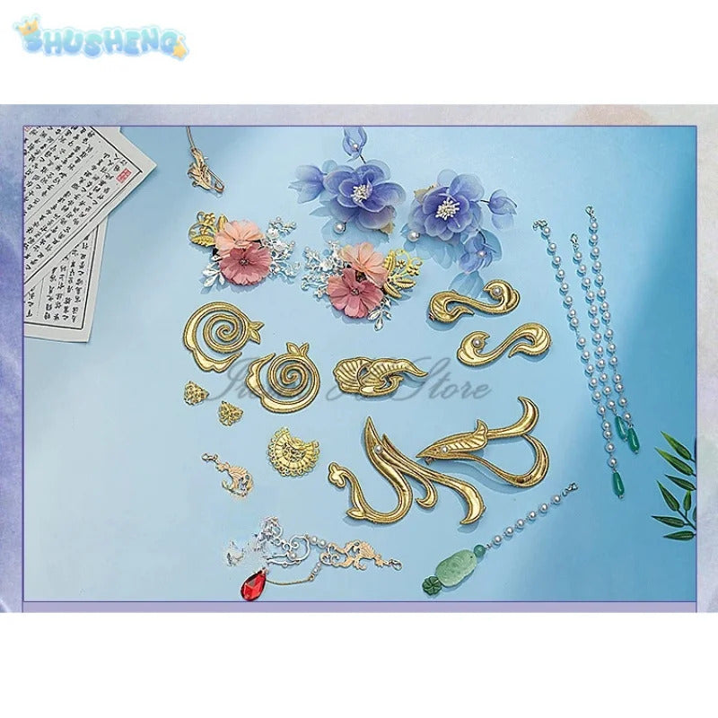 Game Reverse:1999 Jiu Niangzi Cosplay Costume Halloween Carnival Chinese Style Gorgeous Hanfu Dress Accessories Prop Woman Set