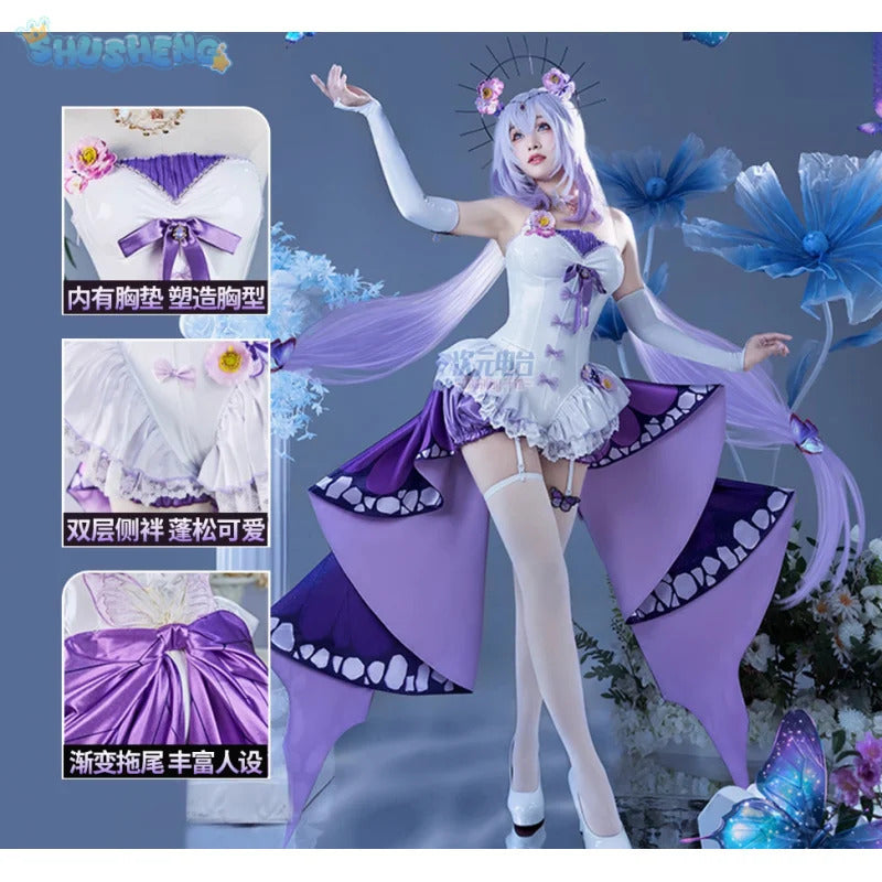 Game Honkai:Star Rail Castorice Cosplay Costume Halloween party new sweet dress wig accessories props Woman uniform set