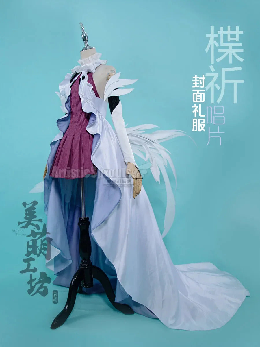 Anime Guilty Crown Inori Yuzuriha Cosplay Costume Women's new elegant Halloween party dress wig accessories props uniform set