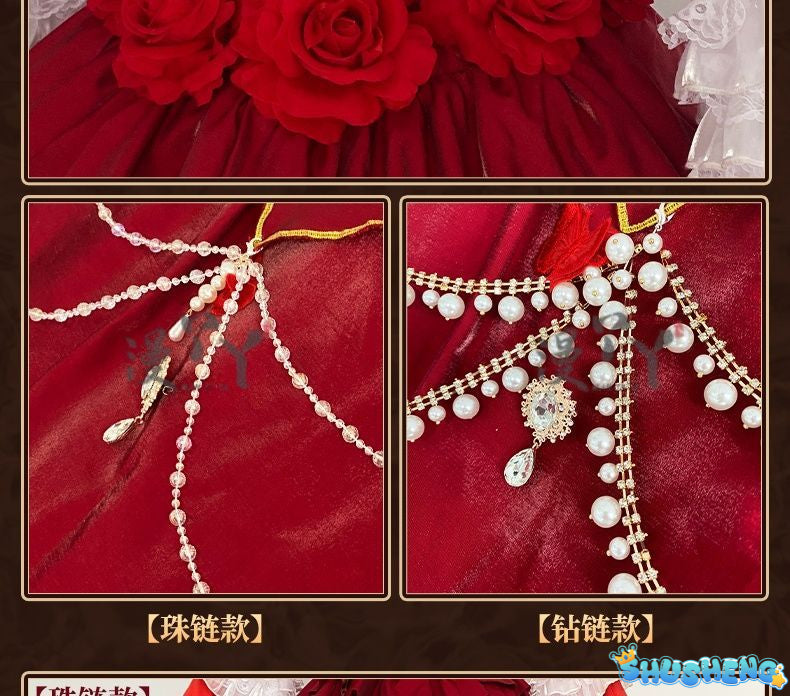 Identity V Specimen Gallery Bloody Queen Official Cosplay Costume Women's Long Dress Game Full Of Suit Character Roleplay Outfit