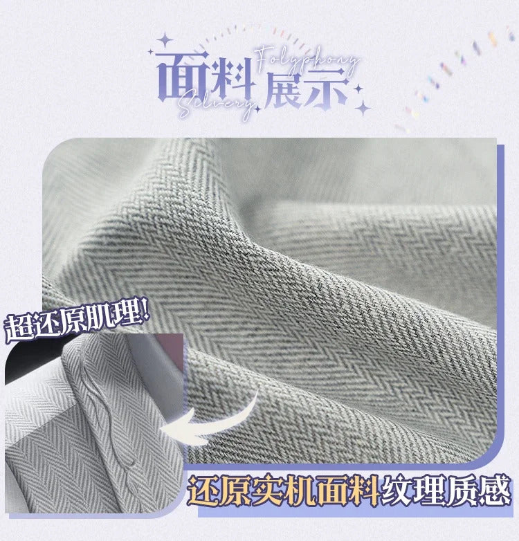 Game Love And Deepspace Xavier Cosplay Costume Silver Polyphony Waterfall Sonata Uniform Halloween Party Women Carnival Outfit