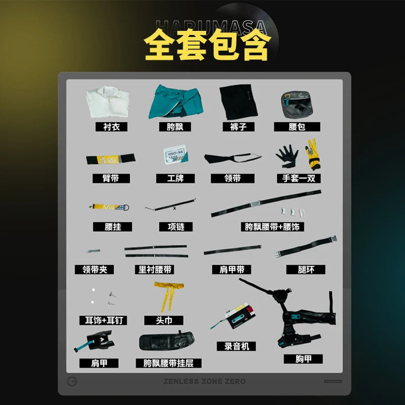 Asaba Harumasa Cosplay Costume Game Zenless Zone Zero Fashion Handsome Battle Uniform Halloween Party Role Play Clothing