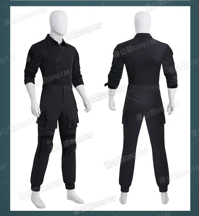 Movie Frank Castle Cosplay Daredevil Cos Born Again Costume Halloween Men's Fantasy Uniform Coat Pants Props Shoes Handsome Set