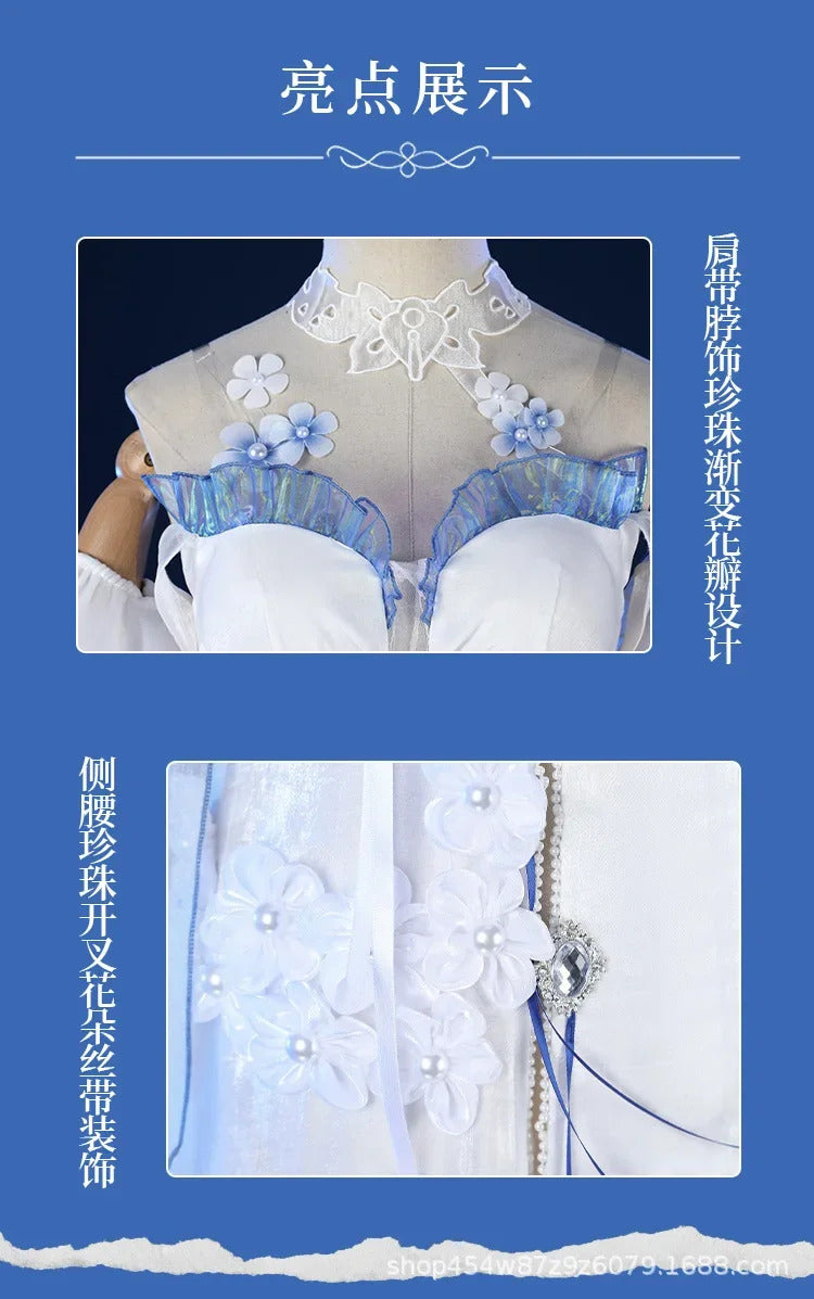 Game Path to Nowhere Hamel Cosplay Costume Sexy dress accessories leg rings props wig set Halloween women's Hamel New uniform