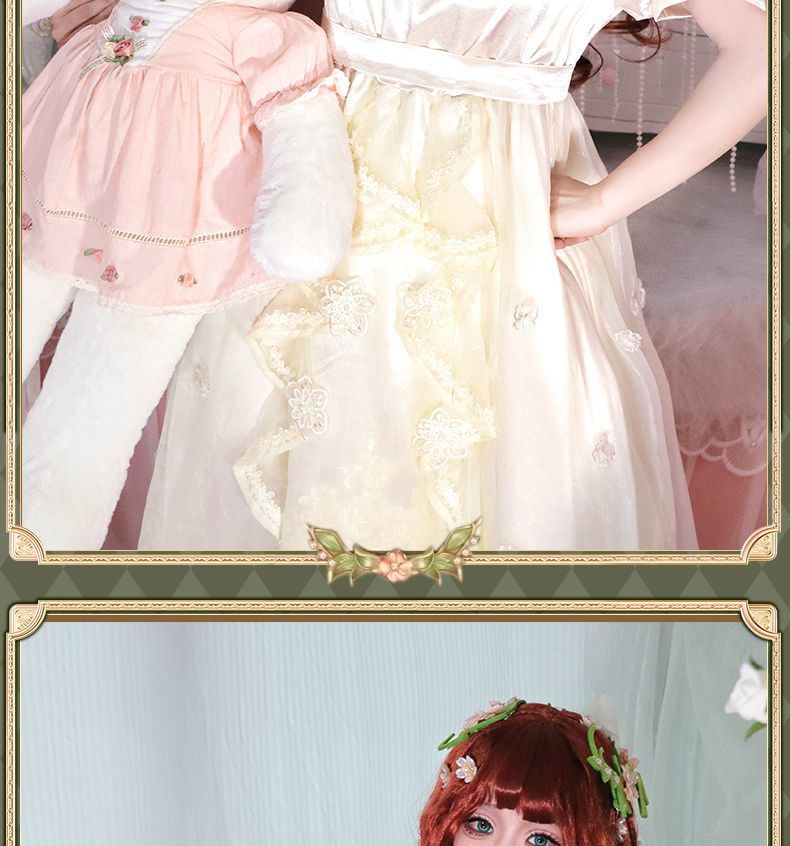 Eurydice Little Girl Cosplay Game Identity V Costume Girl Memory Alice Dress Headgear Wig Set Halloween Party Outfit Women