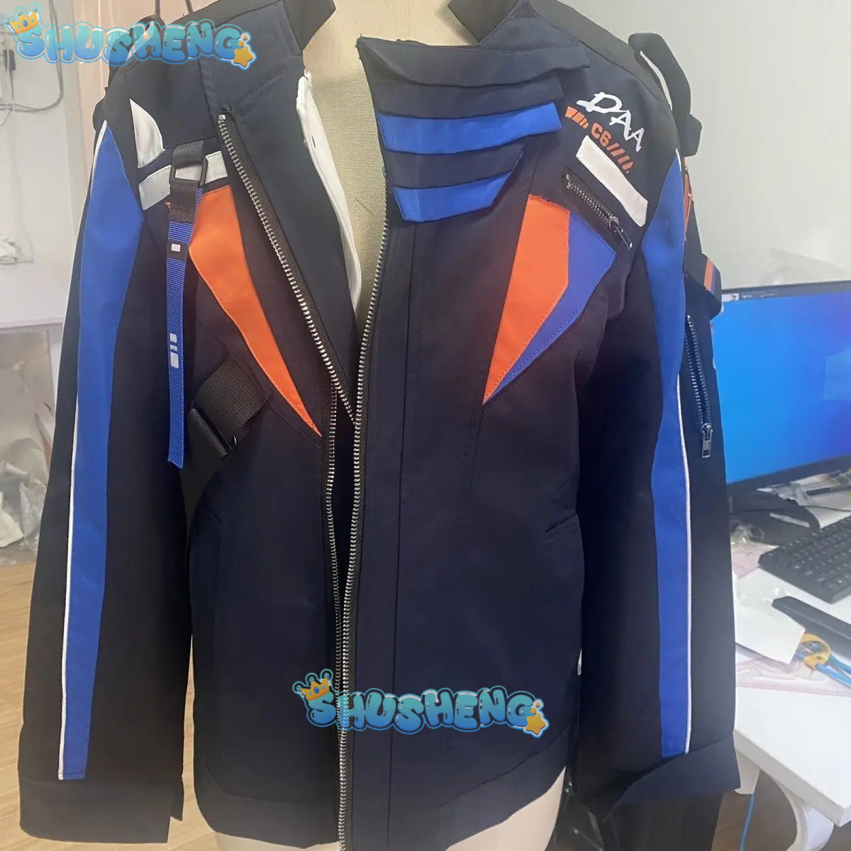 Game:Love And Deepspace Cosplay Caleb Childhood Friend Cos Costume Jacket Daywear Metal Square Necklace