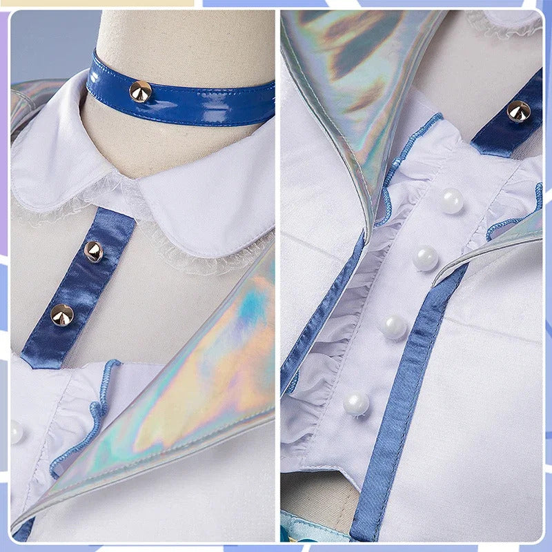 Shusheng-N Gakuen IDOLM@STER Kotone Fujita Cosplay Costume Halloween Carnival Sweet Lolita Dress Accessories Props Wig Men's Women's Set