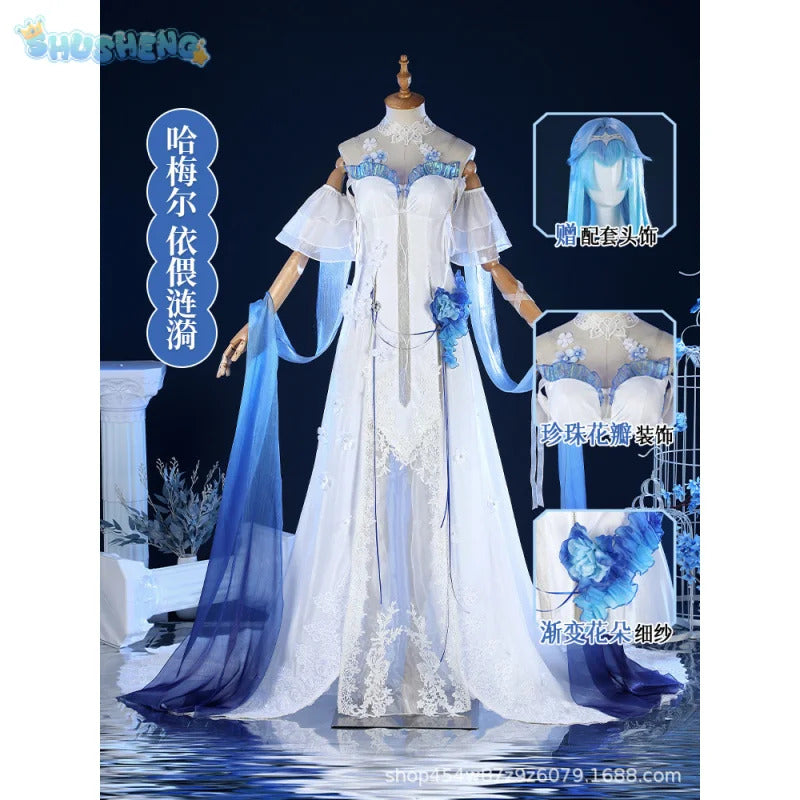 Game Path to Nowhere Hamel Cosplay Costume Sexy dress accessories leg rings props wig set Halloween women's Hamel New uniform