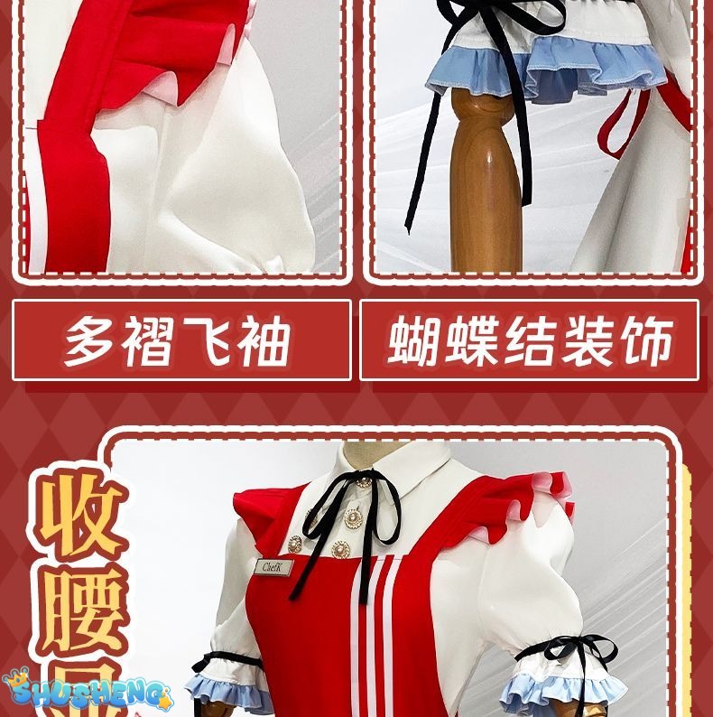 Identity V Grace Naiad Game Suit Sweet Lovely Maid Dress Cosplay Costume Halloween Party Role Play Outfit Women