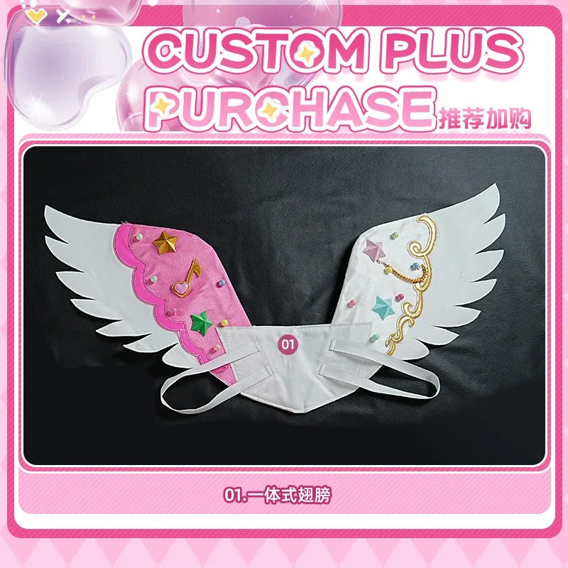 Anime Aikatsu !Otoshiro Noeru Hoshimiya Ichigo Cosplay constellation Costume Girl Sweet Lolita Dress Wing Prop Halloween Uniform