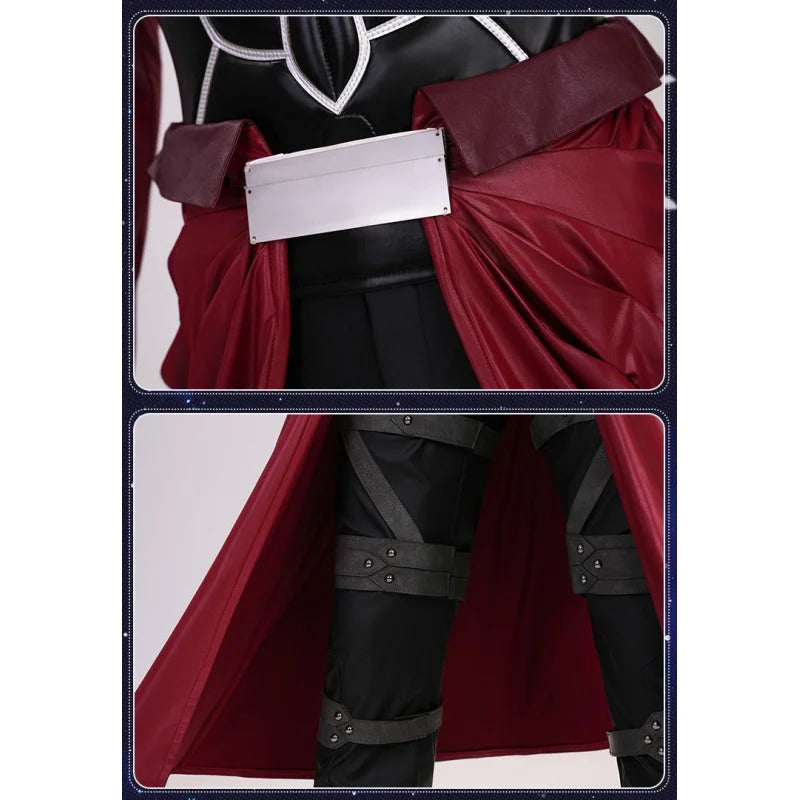 Anime Fate/stay nigh EMIYA Cosplay Arche Costume Black leather top apron pants set Halloween party handsome men women uniform