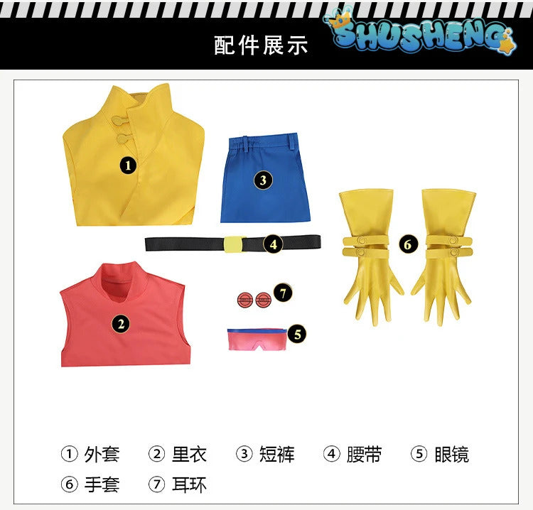 Super Villain Fantasia X 97 Cosplay Jubilee Cosplay Costume Disguise For Girls Women Adult Coat PantsHalloween Carnival Suit