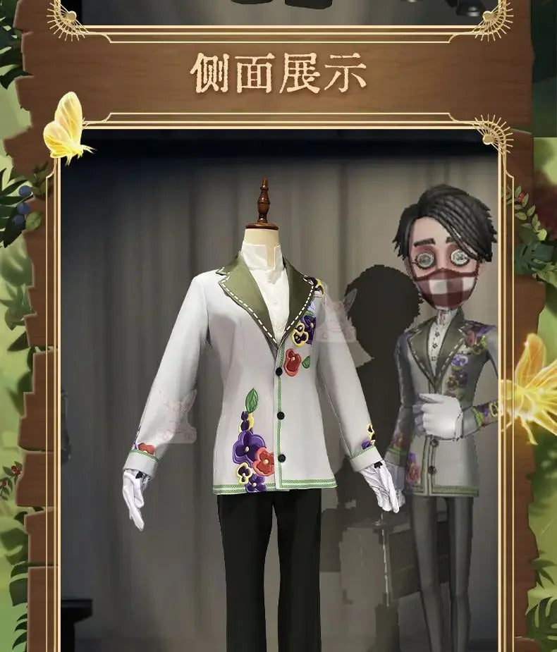 Shusheng-N Game Identity Ⅴ Aesop Carl Embalmer Cosplay Costume Suit, mask, gloves, shirt set Halloween party men's and women's uniforms