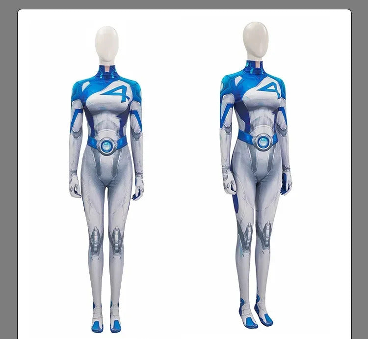 Invisible Woman Cosplay Costume Susan Uniform Halloween Carnival Party Christmas Play Role Clothes Clothing