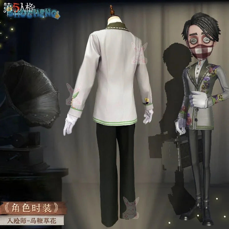Shusheng-N Game Identity Ⅴ Aesop Carl Embalmer Cosplay Costume Suit, mask, gloves, shirt set Halloween party men's and women's uniforms