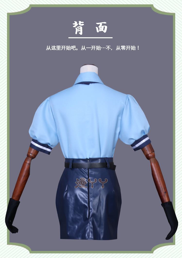 Anime Re:Life In A Different World From Zero Rem Cosplay Costume Wig Sexy Lady Police Officer Hat Uniform for Halloween Party