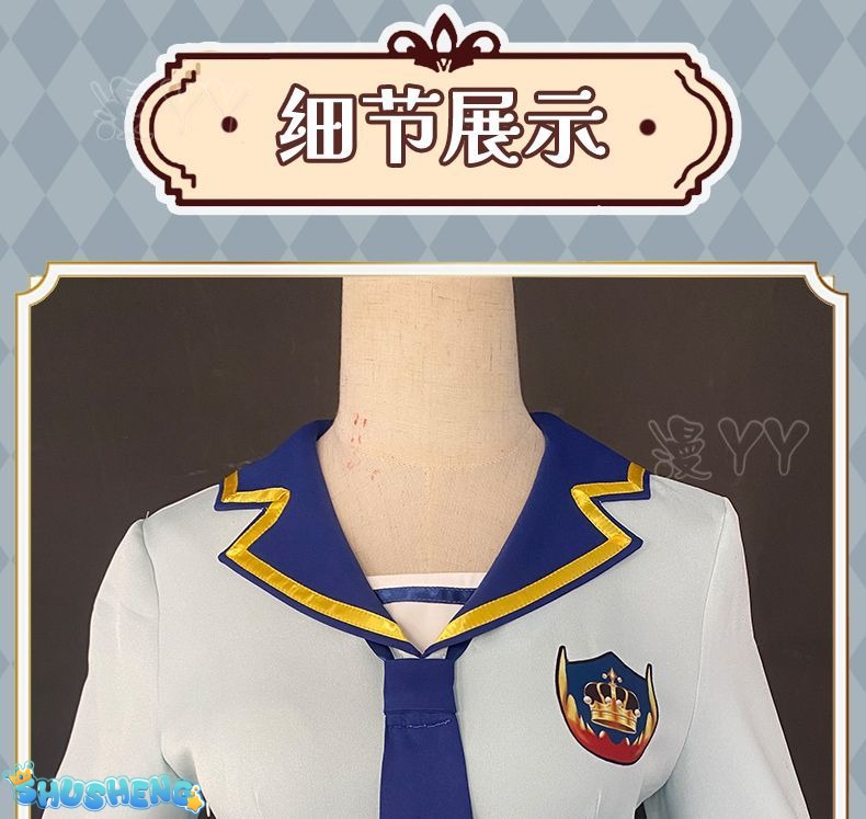 Aikatsu Stars! Costume Nijino Yume Cosplay Dresses School Idol Yume Wigs Headwear Halloween Carnival Schoolgirl Uniform Dress