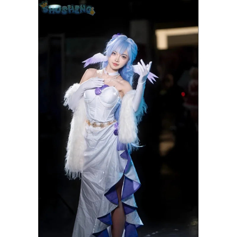Robin Cosplay Game Honkai: Star Rail Costume Wig Shawl brooch wings accessories gorgeous sexy dress Halloween Christmas uniform